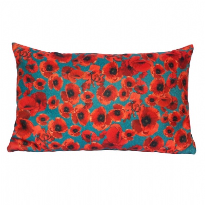 Plus de détails sur COUSSIN RECTANGULAIRE (coquelicot vintage)