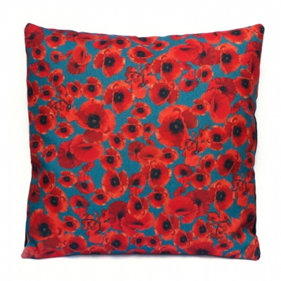 Plus de détails sur COUSSIN CARR (coquelicot vintage)